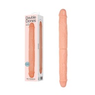 Obojstranné dildo telovej farby DOUBLE DONES, realistické PVC BAILE