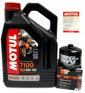 Olej MOTUL 7100 4T 5W40 4L MA2 + olejový filter K&N