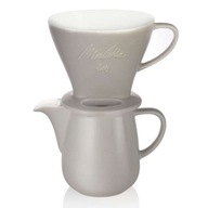 MELITTA Odkvapkávacia porcelánová súprava 1X4 - šedá 0,6l