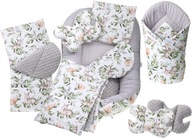 BABY COCOON HNIEDZKO MINKY KUS XXL BABYMAM SET 7 PRVKOV.