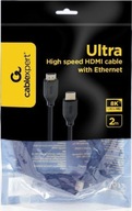 Ultra rýchly kábel HDMI 2.1 s 8K Ethernet 2 m