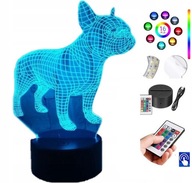 Stolná lampa Dog Bulldog 16 farieb LED PLEXIDO