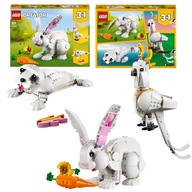 LEGO Creator 3 v 1 31133 Polohovateľný model Biely králik papagáj Tuleň kakadu 3 v 1