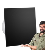 ČIERNA VETRANÁ MRIEŽKA 150x150mm MATNÉ SKLO