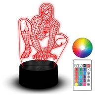 LED NOČNÁ LAMPA SPIDERMAN DARČEK 3D MENO