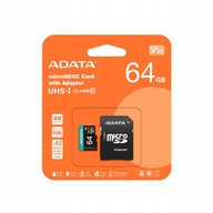 64 GB pamäťová karta microSD Adata Premier Pro A2 V30 U3 C10 R100 W80