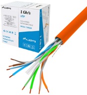 LAN UTP LCU 6 LAN KÁBEL 305m skrútený pár ORANŽOVÝ CCA AWG23 RJ45 CAT