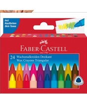 TROJUHOLNÍKOVÉ PASTELKY, 24 FARIEB, FABER CASTELL