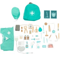 Drevený VEĽKÝ batoh Doctor's Doctor Kit 36 ​​el