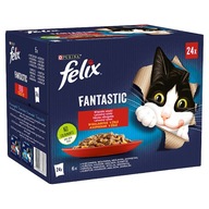 FELIX FANTASTIC VILLAGE CHUTÍ ZMIEŠANÉ V ŽELÉM VRECKOCH PRE MAČKU 24x85g