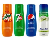 Súprava sirupov SodaStream: Mirinda 7up Pepsi Lemon