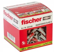 Hmoždinky FISCHER duopower 8x40 S 50 kusov