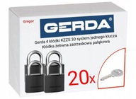 Gerda 4 visiace zámky KZZS 30 jednokľúčový systém + 20k