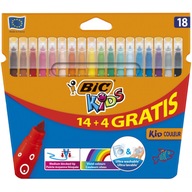 Sada fixiek, 18 farieb, fixiek, BIC Kid Couleur