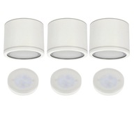 3x svietidlo UMA, IP54 biela trubica + LED GX53 teplá 9W