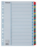 Farebné kartónové oddeľovače do zakladačov A4 1-31 ESSELTE