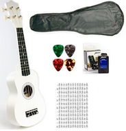 SOPRAN UKULELE +TUNER+STÔL+OBAL BIELY