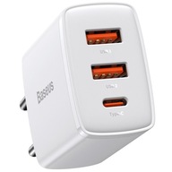 TRIPLE Baseus Charger 2xUSB+USB-C PD QC 30W 3A