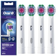 4X 100% ORIGINÁL ORAL-B 3D BIELY HROT