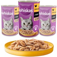 Whiskas Mokré krmivo pre mačky, kura v omáčke 10x 400g