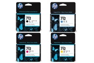 4x org. HP 712 XL Black + 712CMY T210 T230 T250