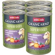 Animonda GranCarno Superfoods 6x400g Jag.+ a./f./p