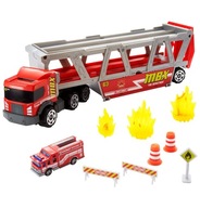 MATCHBOX TRANSPORTER ŤAHÁK HASIČSKÝ VOZIDLO + AUTO