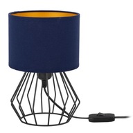 Stolná lampa LOFT NIGHT mini LAMPSHADE, tmavomodrá a zlatá