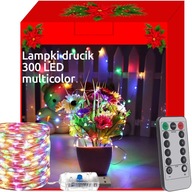 VIANOČNÉ SVIETIDLÁ LED DRÔT 300 LED USB MULTICOLOR