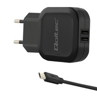 17W 5V 3,4A 2xUSB MicroUSB sieťová nabíjačka