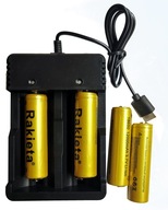 Rýchla USB nabíjačka + 4x Li-Ion batéria 12000mAh 18650 3,7V Rocket