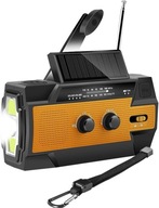 rádio solárna powerbanka 4000mah baterka Núdzové ručné rádio s MIT LED LAMPA