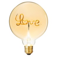 LOVE 2W E27 LED žiarovka, dekoratívna zdobená GUĽA