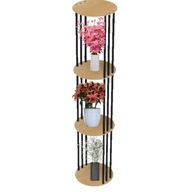 Stojan na kvety Stojací okrúhly trojitý LOFT kvetinový podnož FLOWER STAND