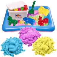 BibiMoon Kinetic Sand 3kg SADA KRABIČKY NA PIESOK FORMY