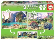 Educa Puzzle 2 x 100 panoráma dinosaurov