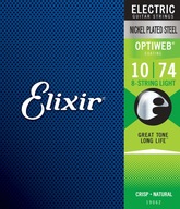 ELIXIR OptiWeb Nickel Plated struny (10-74) 8-strunové