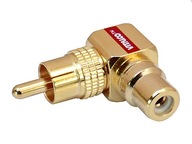 Uhlový adaptér CINCH RCA/wt-RCA/gn HQ GOLD VITALCO