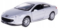 PEUGEOT 407 KUPÉ MODEL KOVOVÝ WELLY 1:34/39 STRIEBORNÝ NEX.