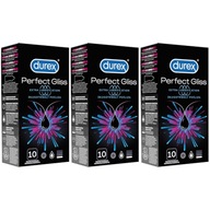 DUREX PERFECT GLISS hrubé kondómy, extra zvlhčené, 30 ks bezp.