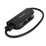 Hub HUE-X4B 4-portový USB 2.0 kábel 20cm Čierny