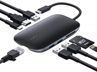 CB-C71 hliníkový USB-C HUB | 8v1 | RJ45 Ethernet 10/100/1000 Mbps | 3x USB 3