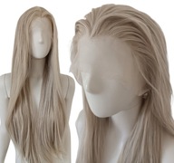 ČIPKOVÁ PREDNÁ parochňa svetlá platinová blond Elsa 80cm