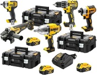 DEWALT COMBO 5KS 2xKĽÚČ + SADA NÁRADIA 3X5AH