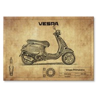 Vespa Primavera darčekový kovový plagát L