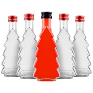 20x SET Sklenené fľaše VIANOČNÝ STROMČEK 500 ml na likérové ​​tinktúry darček VIANOCE