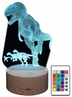 3D LED DINOSAUR T-REX JURASSKÁ PARKOVÁ LAMPA + DIAĽK