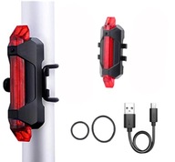 Zadná cyklistická LED lampa, USB kolobežka, osvetlená