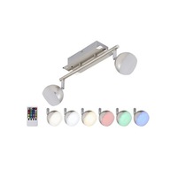 Nastaviteľné svietidlo 2x RGB LED s diaľkovým ovládaním, 16 farieb