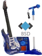 GITARA SO STOJANOVÝM SPORÁKOM MIKROFÓNU - 8010D-BLUE